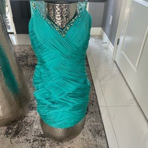 COPY - Morrell Maxie turquoise like a mermaid stunning mini dress wedding guest